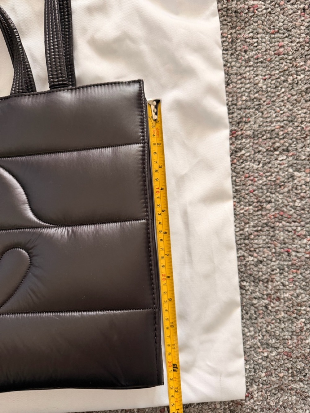 Telfar Black Medium Puff Shopper Bag Tote with Logo Used once - Picture 4 of 13